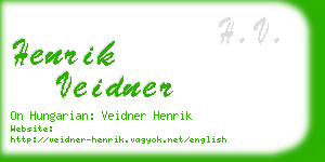 henrik veidner business card